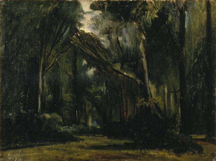 Paul Huet Landscape in the Forest at Compiegne oil painting image